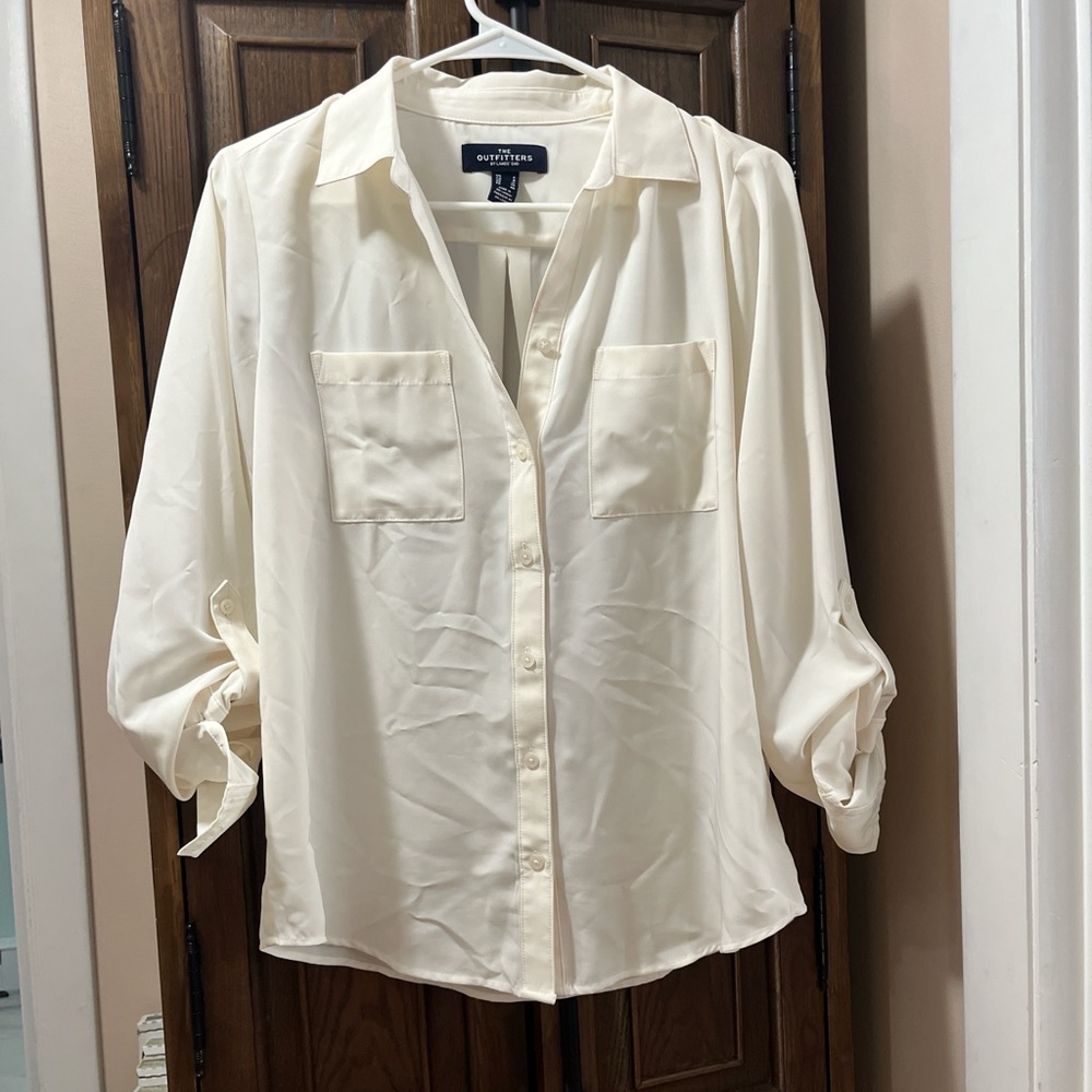 Lands' End Cream Blouse